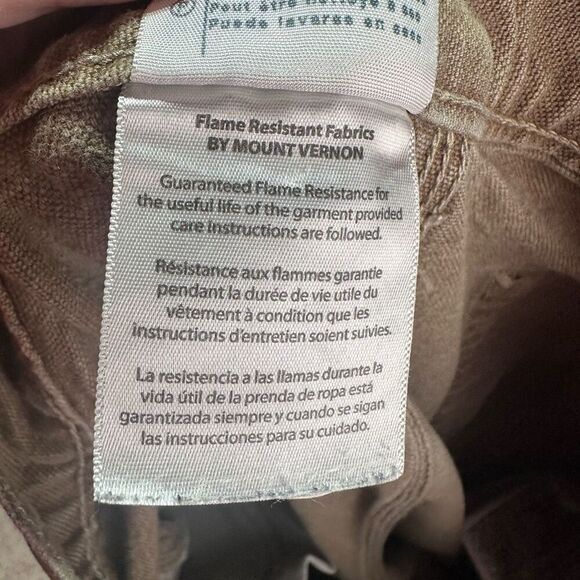 Carhartt Men’s FR jeans Cargo 36 x 32 Tan Brown Worn Electrical Construction - Picture 12 of 13